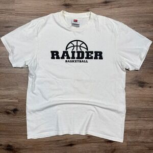vintage 90s white nike team tag raiders basketball